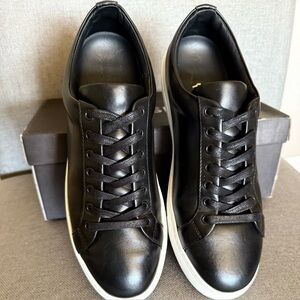 Premier Low Top Leather Sneakers - Black. 10.5